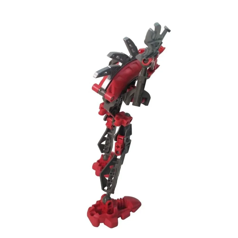 LEGO BIONICLE Rahkshi Turahk 8592 Red Gray Action Figure 2002 Lego Guy - Picture 4 of 6